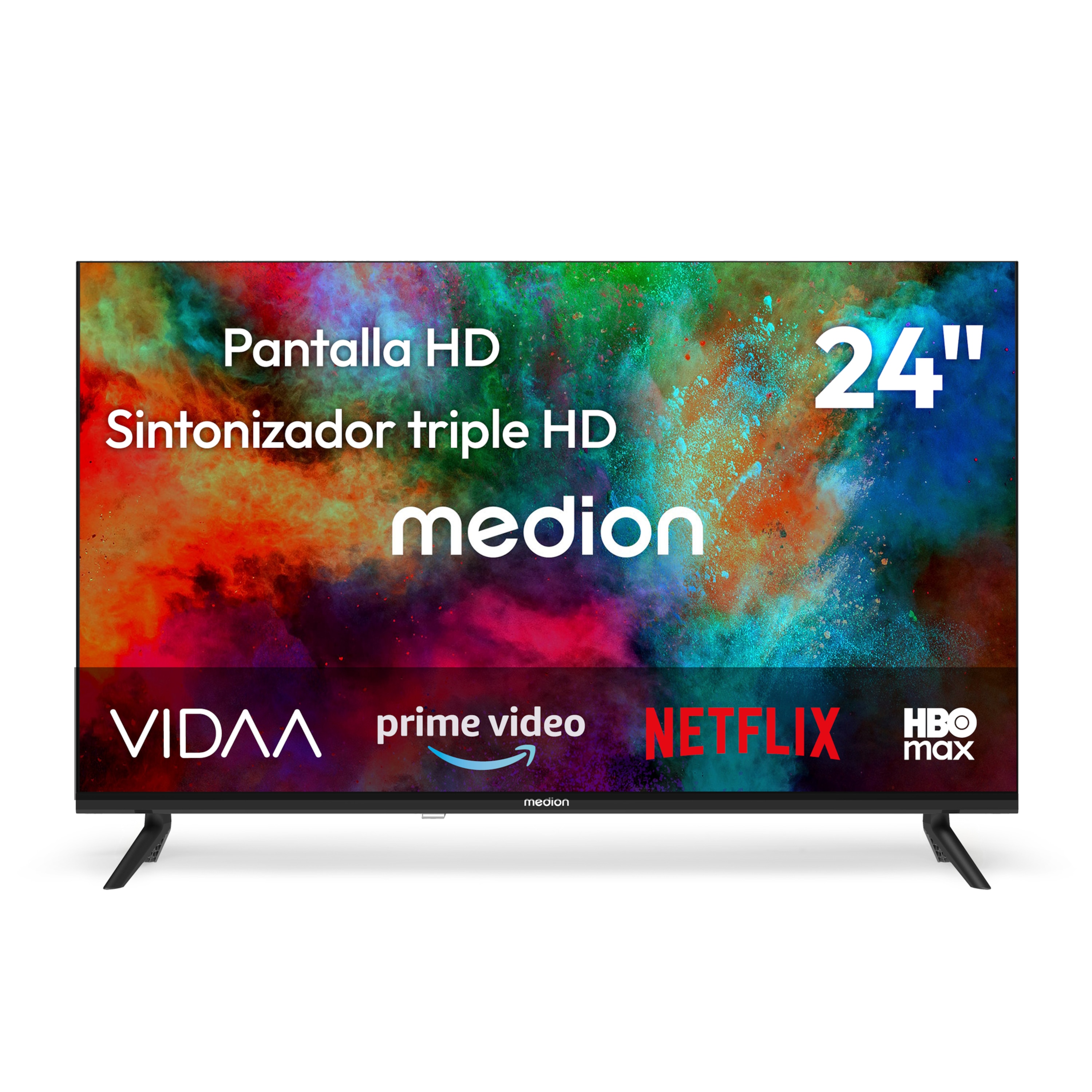 MEDION® LIFE MD 824102 Smart-TV (2026), 59,9 cm (24'') HD Display, PVR ready, HD Triple Tuner, VIDAA App Store, NETFLIX, Disney+, DAZN, Amazon Prime Video, Paramount+, Apple TV, Magenta TV, HBOmax, RTL+, Joyn App
