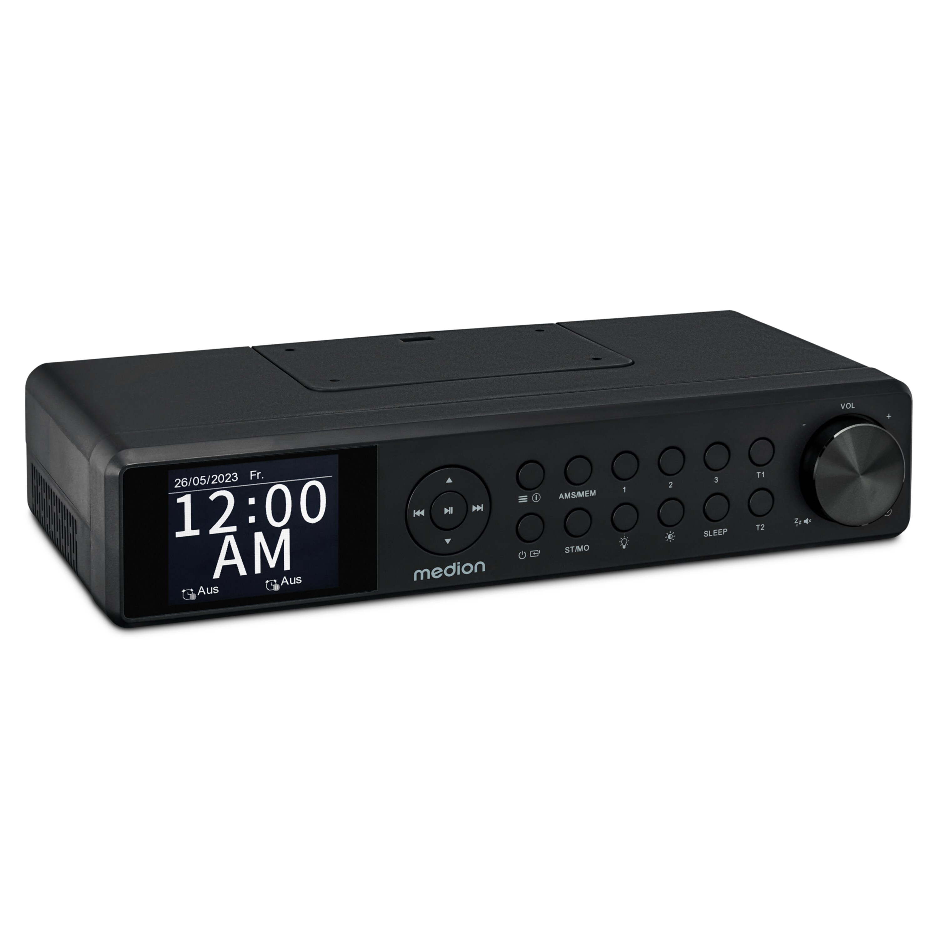 MEDION® LIFE® P66750 DAB+ Premium Küchenradio, 6,1 cm (2,4'') TFT-Farbdisplay, DAB+/PLL-UKW Radio, Bluetooth® 5.0, LED-Beleuchtung, 2 x 3 W RMS