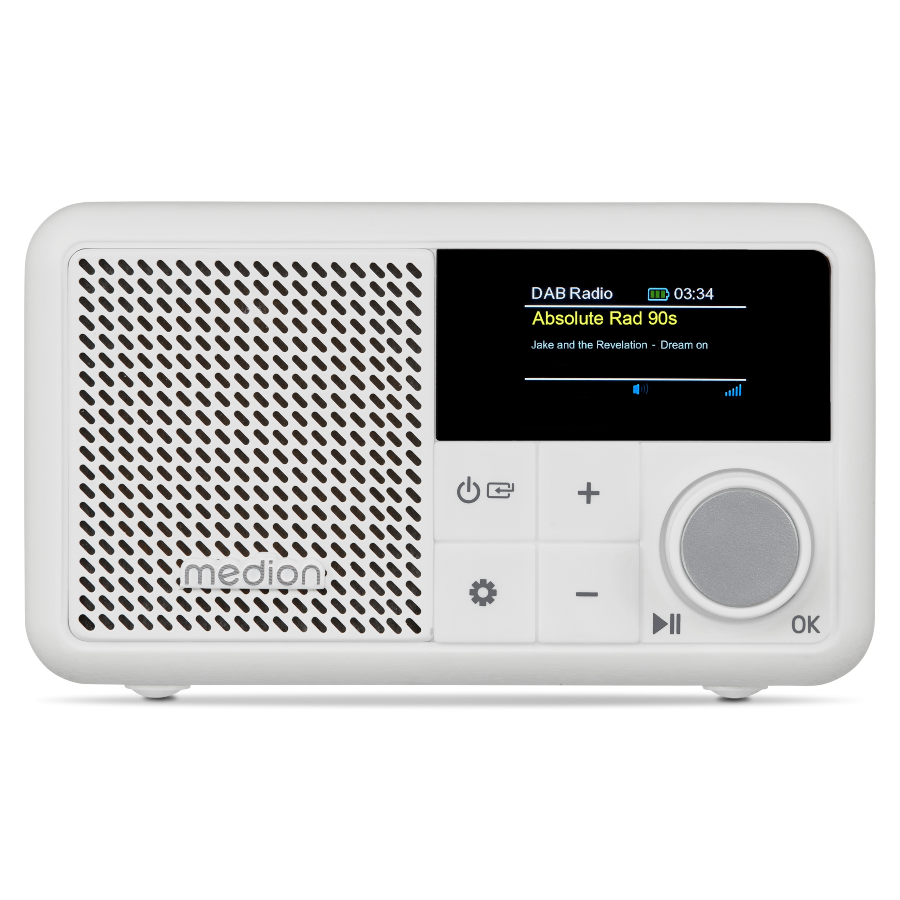 MEDION® LIFE® S66822 Tragbares DAB+ Radio, Farb-TFT Display 3,73 cm (1,47''), DAB+/UKW-Radio (je 40 Senderspeicher), Bluetooth® 5.3, integrierter Akku, extra kompakt, 2 W RMS
