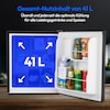 MEDION® LIFE® Mini-Kühlschrank MD 37724, 41 L Nutzinhalt, manuelle Temperatureinstellung, Geräuschpegel ca. 39 dB, eingelassener Türgriff