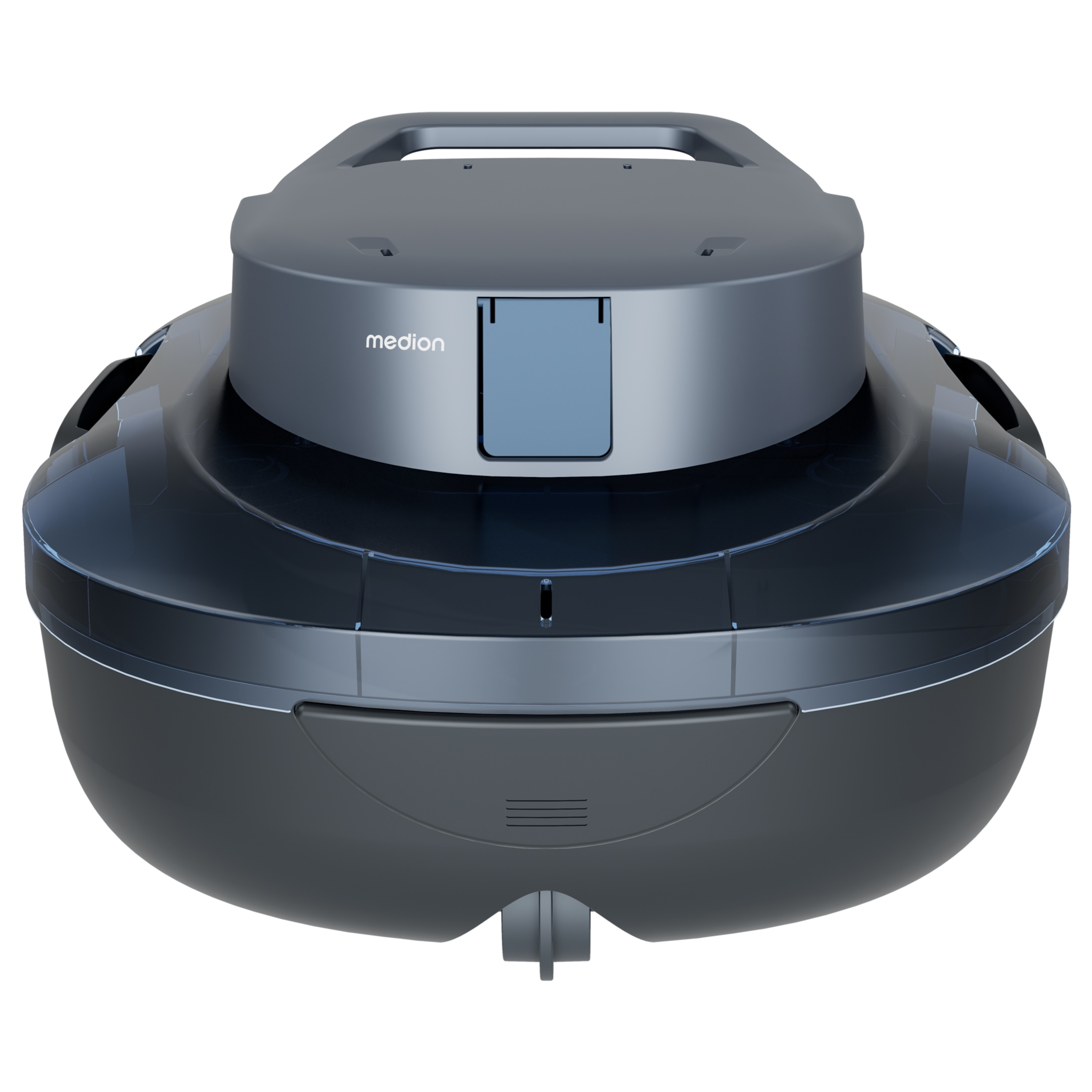 MEDION® LIFE PR1 Poolroboter (MD 100108), Bodenreinigung für Pools, One-Click-Bedienung, Selbstparkfunktion, 120 Min Akkulaufzeit, 2,2 L Filterkapazität, für 80–100 m², inkl. Ladegerät und Haken
