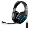 MEDION® ERAZER® Mage X10, Wireless Gaming Headset, klasse Klangqualität, flexibles & abnehmbares Mikrofon, RGB, Kabelbedienelement, bis zu 12 Stunden Laufzeit, kabellos (PC & PS5®) oder kabelgebunden