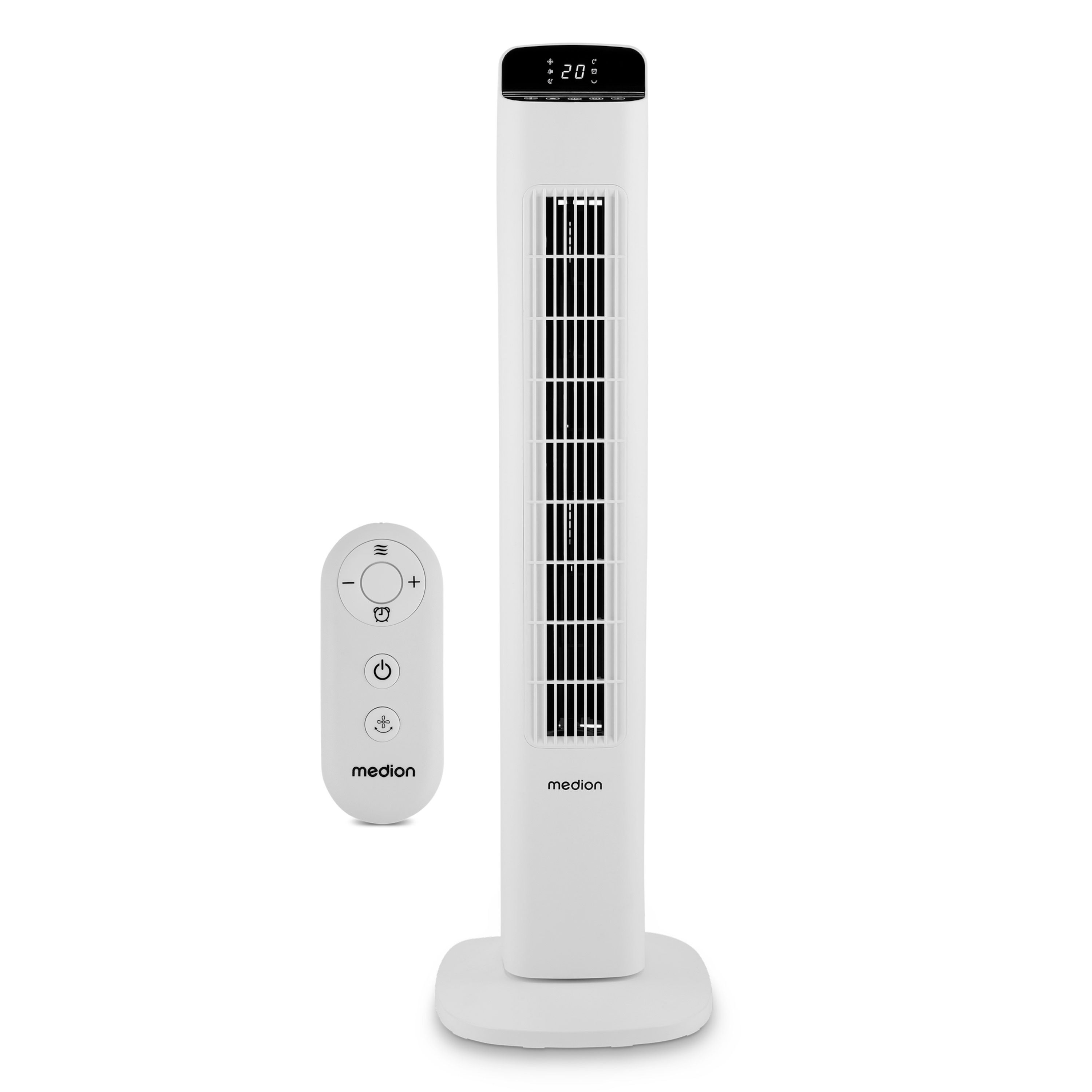 MEDION® LIFE P15 TF Turmventilator (MD10809), 5 Geschwindigkeitsstufen, 45 Watt Leistung, Touch-Bedienfeld, LED Display, inkl. Fernbedienung