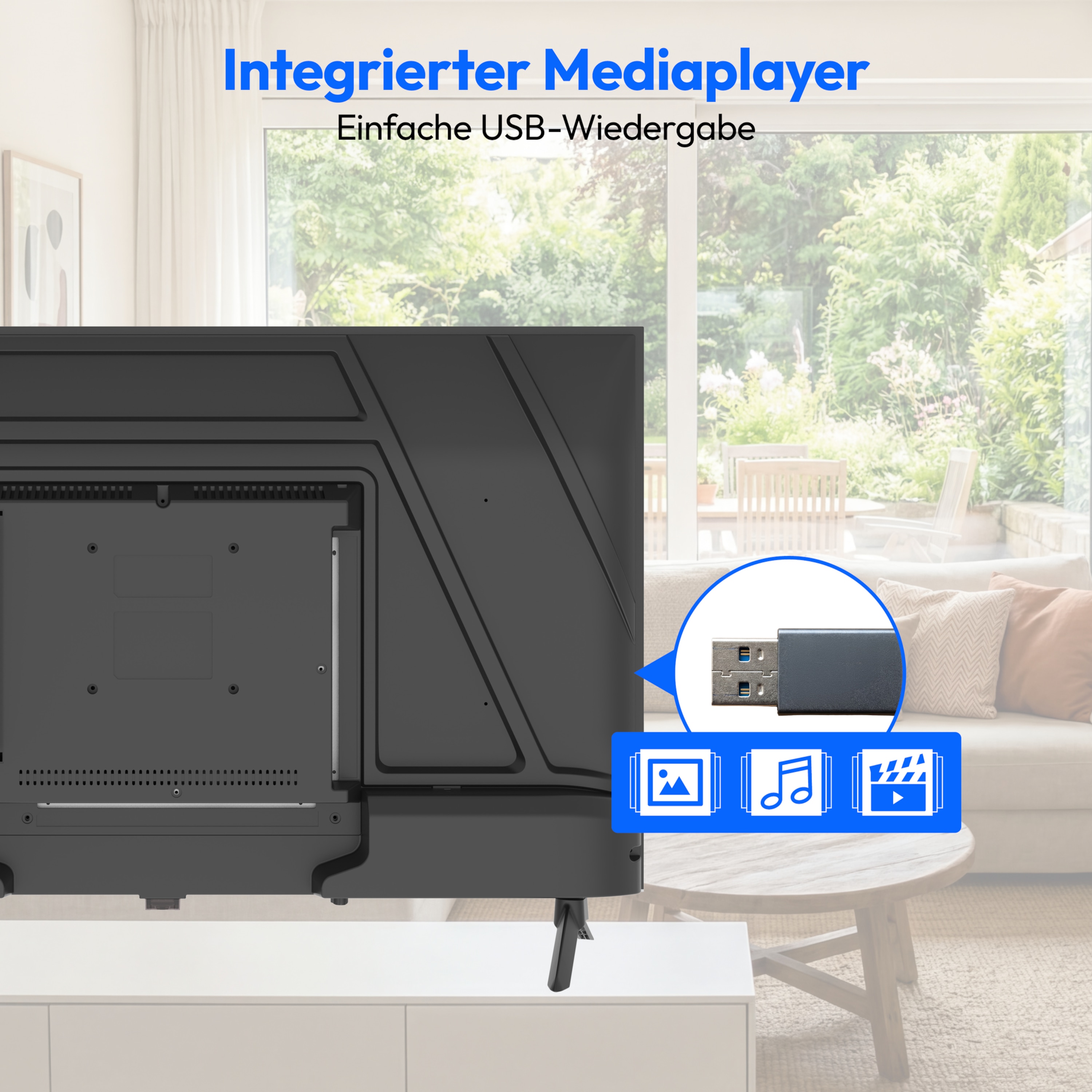 MEDION® LIFE MD 832003 HD TV (2026), 80 cm (32''), HD Triple Tuner, integrierter DVD-Player, integrierter Mediaplayer, CI+ Schnittstelle