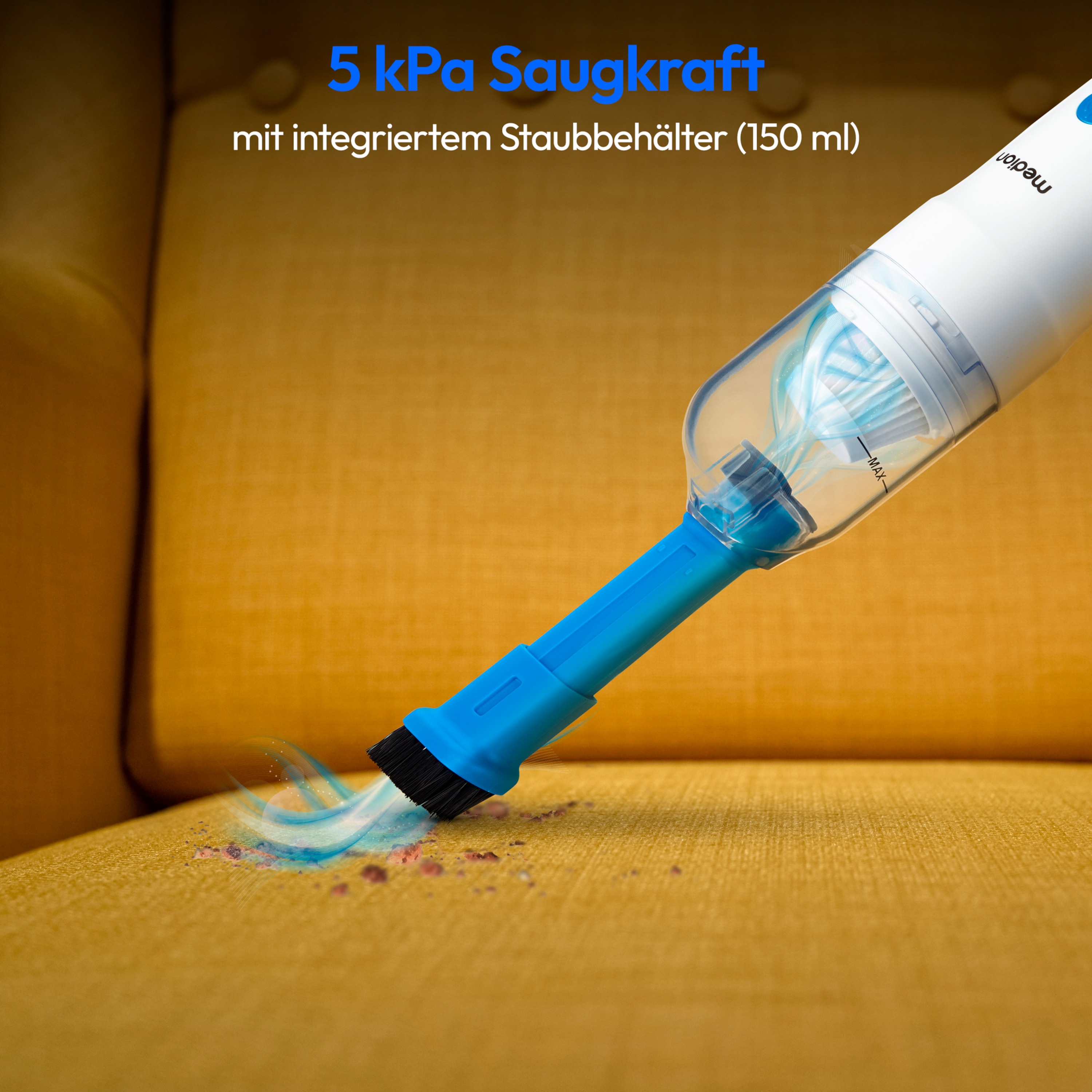 MEDION® LIFE 3in1 Akku-Handstaubsauger (MD 19877), Luftpumpen- und Gebläsefunktion, 5 kPa Saugleistung, integrierter Staubbehälter