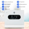 MEDION® LIFE® Tischgeschirrspüler DWT51 (MD 37766), 7 Reinigungsprogramme, Eimer-Funktion und Wasseranschluss, für 5 Gedecke, EasyFit Design, Touch-Bedienfeld, LED-Display
