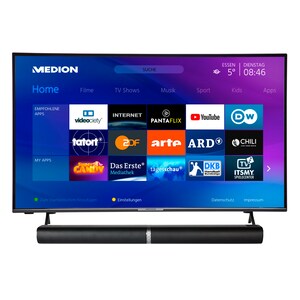 MEDION® LIFE® P14312 108 cm (43'') Full HD Smart-TV + P61202 TV-Soundbar mit Bluetooth® - ARTIKELSET