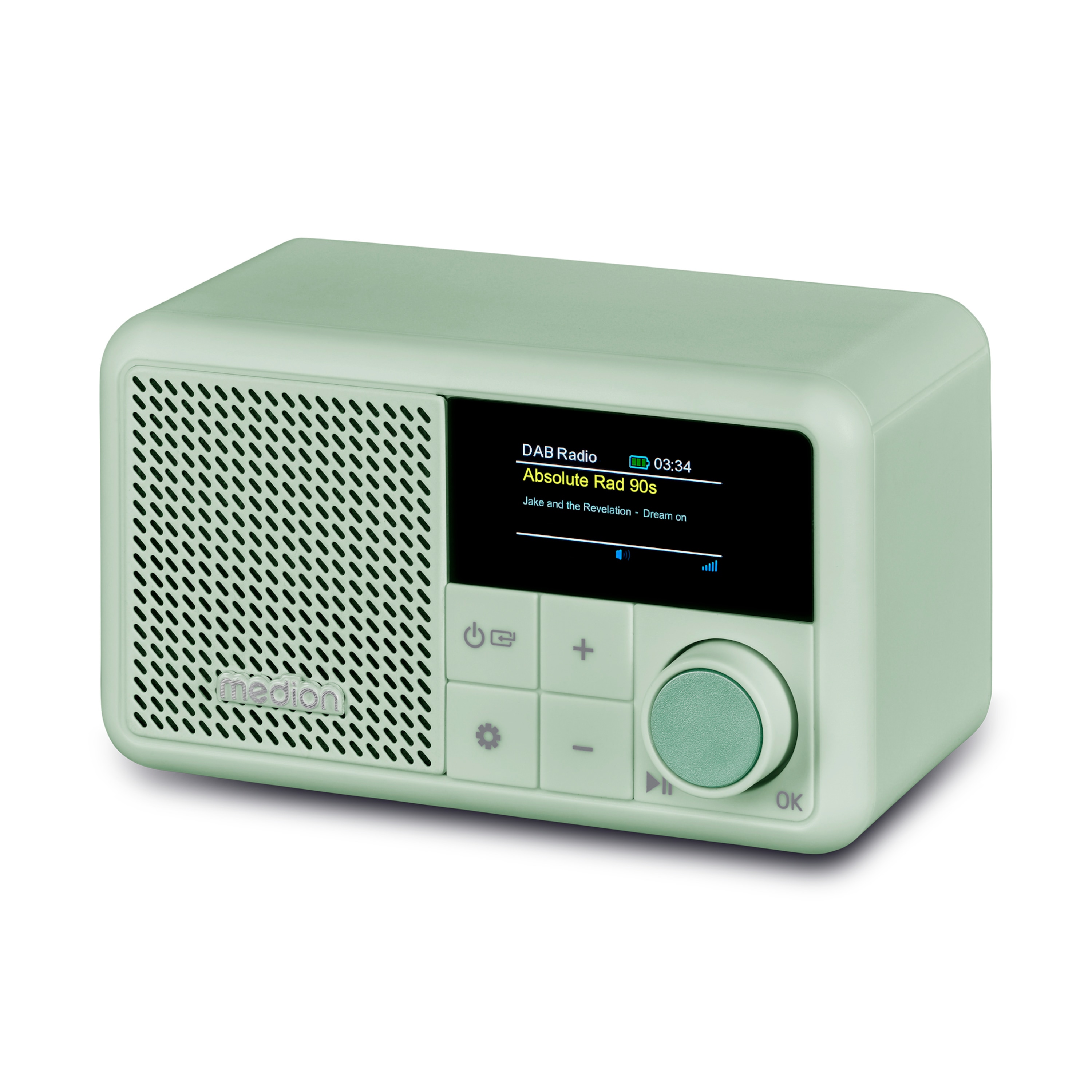 MEDION® LIFE® S66822 Tragbares DAB+ Radio, Farb-TFT Display 3,73 cm (1,47''), DAB+/UKW-Radio (je 40 Senderspeicher), Bluetooth® 5.3, integrierter Akku, extra kompakt, 2 W RMS
