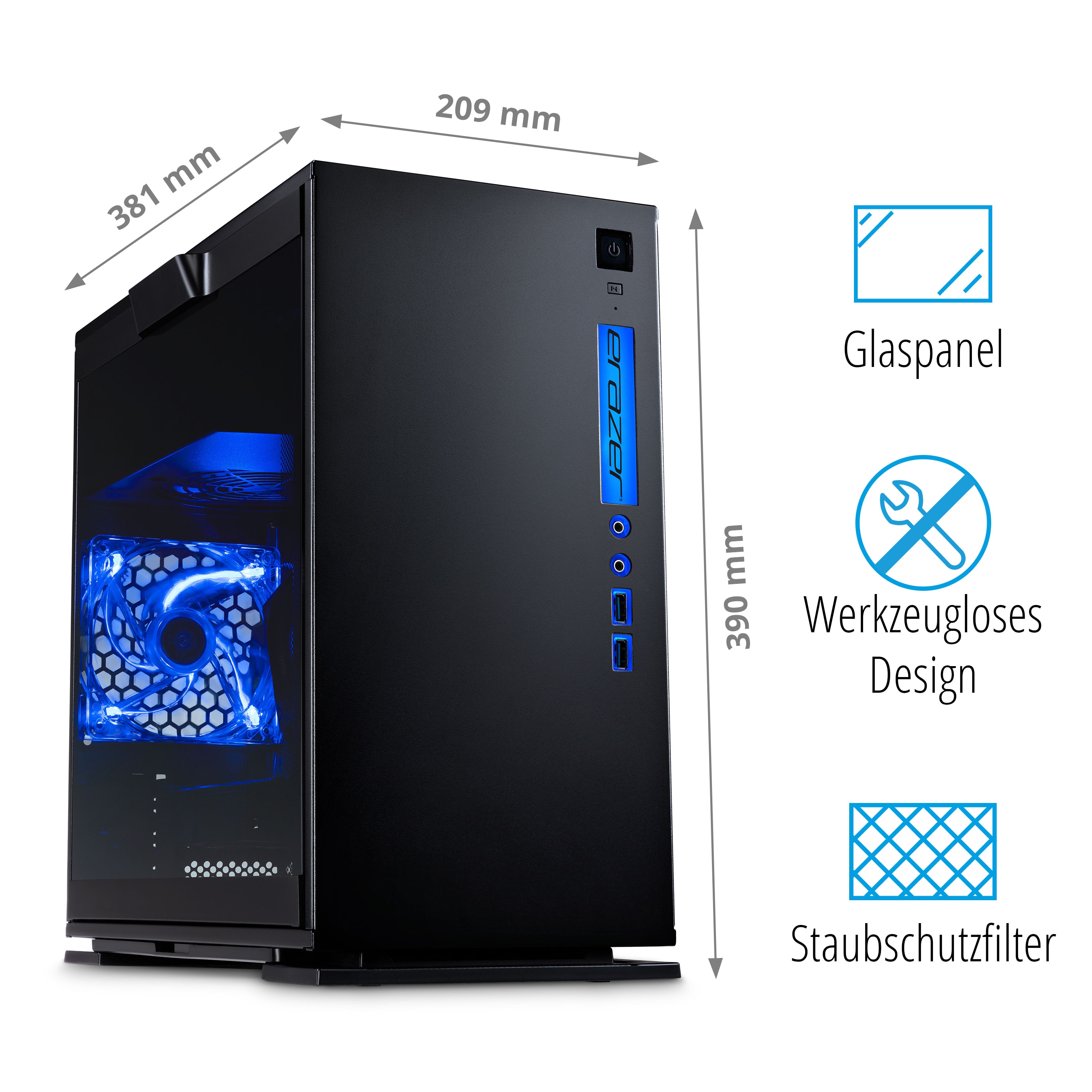 MEDION® ERAZER® Engineer X15 High-End Gaming PC + ERAZER® X52773 Curved Widescreen Monitor 68,6 cm (27'') - ARTIKELSET