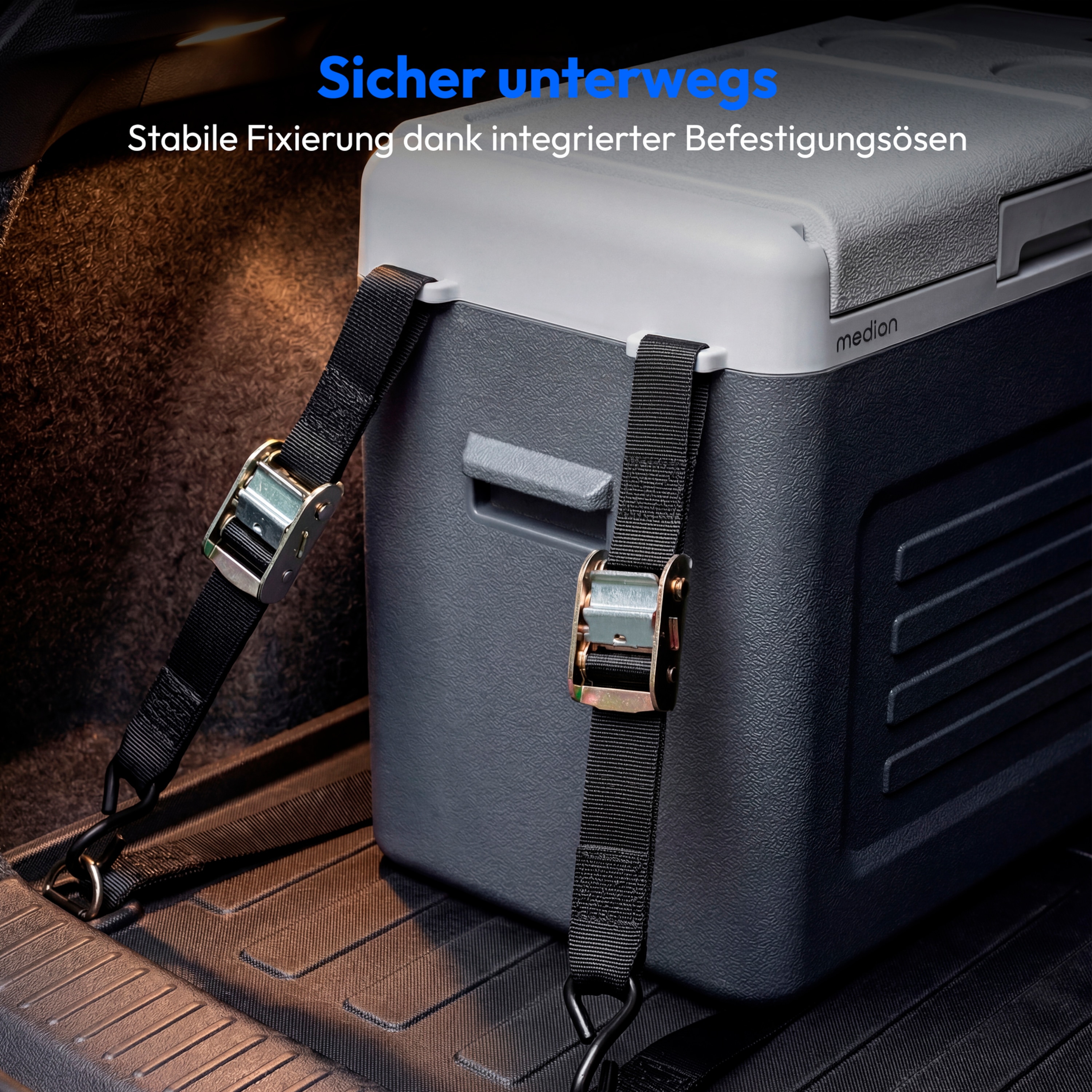 MEDION® MEDION LIFE Kompressor Kühlbox MD370027 CC28, 28 L, −20 °C bis +20 °C, Digitales Display, 12 V / 24 V / 230 V, LED-Innenbeleuchtung