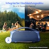 MEDION® LIFE® P61768 Tragbarer Bluetooth® Lautsprecher XL, Dual Illuminated & Lightstrip (RGB-Lichteffekte), Bluetooth® 5.3, integrierter Akku mit bis zu 30 Stunden Laufzeit, robustes & mobiles Design, 2 x 25 W + 50 W RMS