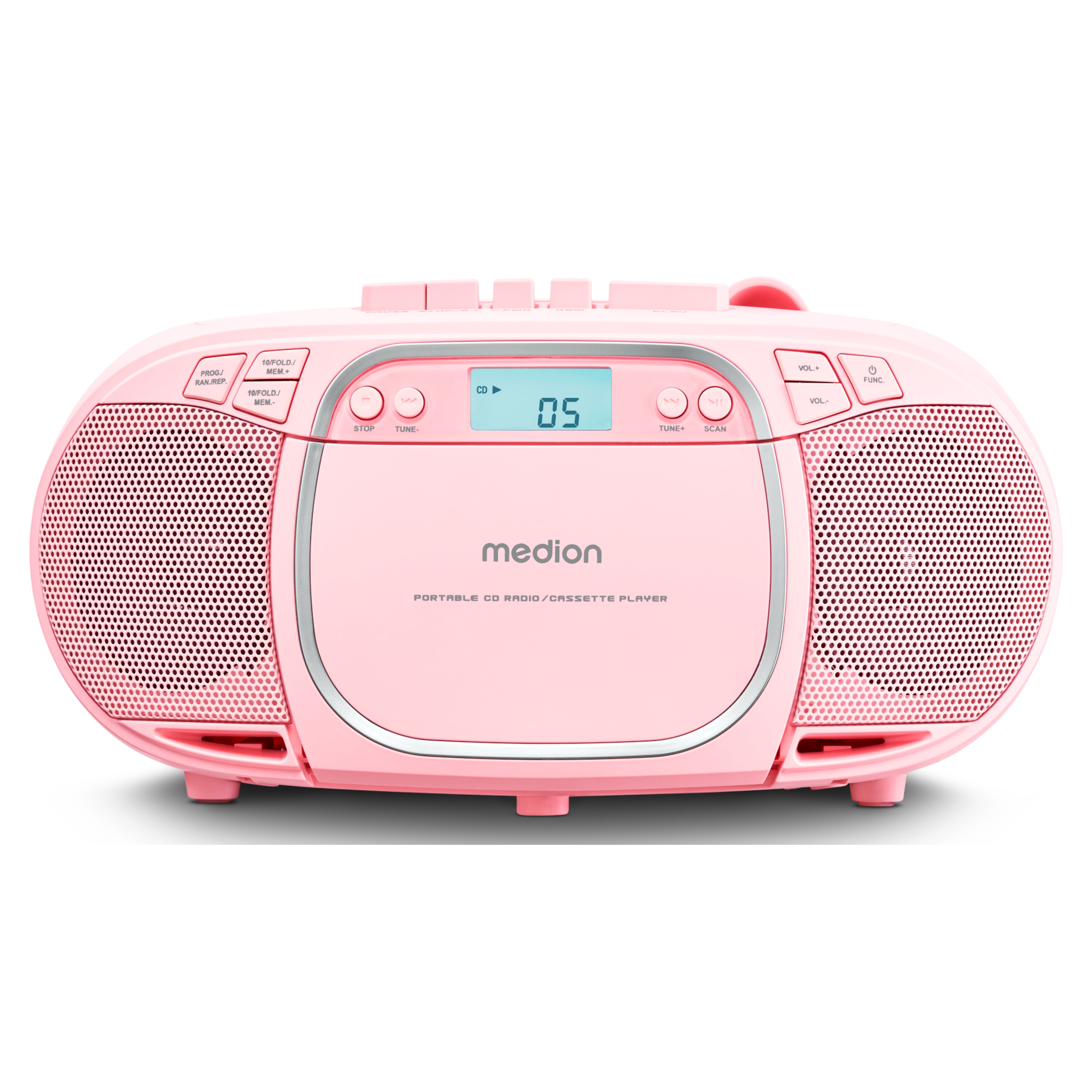 MEDION® LIFE® E66476 CD-/MP3-/Kassettenspieler rosa | MEDION.DE 