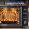 MEDION® LIFE® 3-in-1 Mikrowelle mit Grill- und Heißluftfunktion  MD 12231 Dunkelgrau, 900 W Leistung, 25 L kompakt, 10 Leistungsstufen, Auftaufunktion, Timerfunktion