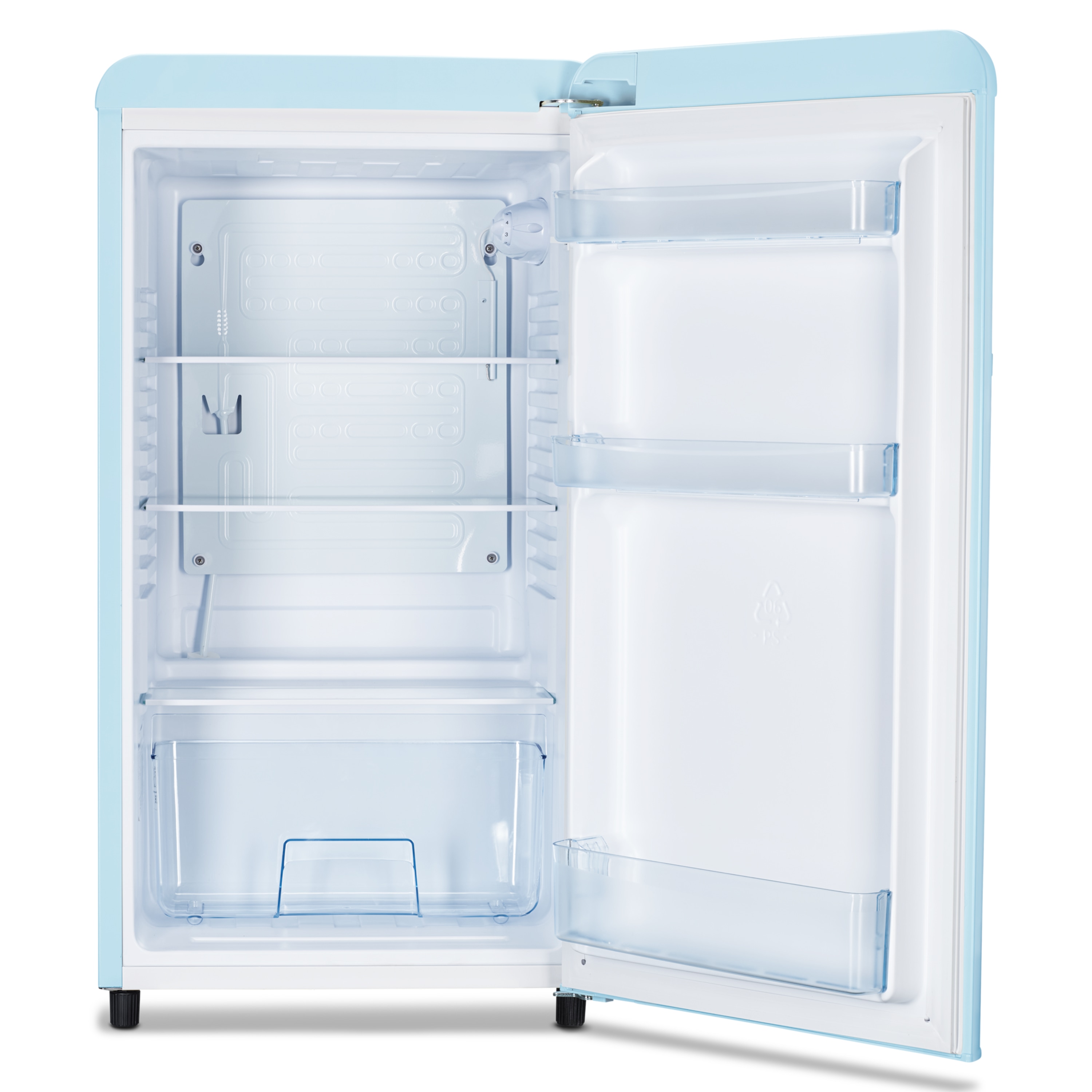 MEDION® LIFE® Retro-Kühlschrank MD 37800, 91 Liter Kühlraum, 38 dB, höhenverstellbare Füße, Energieverbrauch: 85 kWH/Jahr