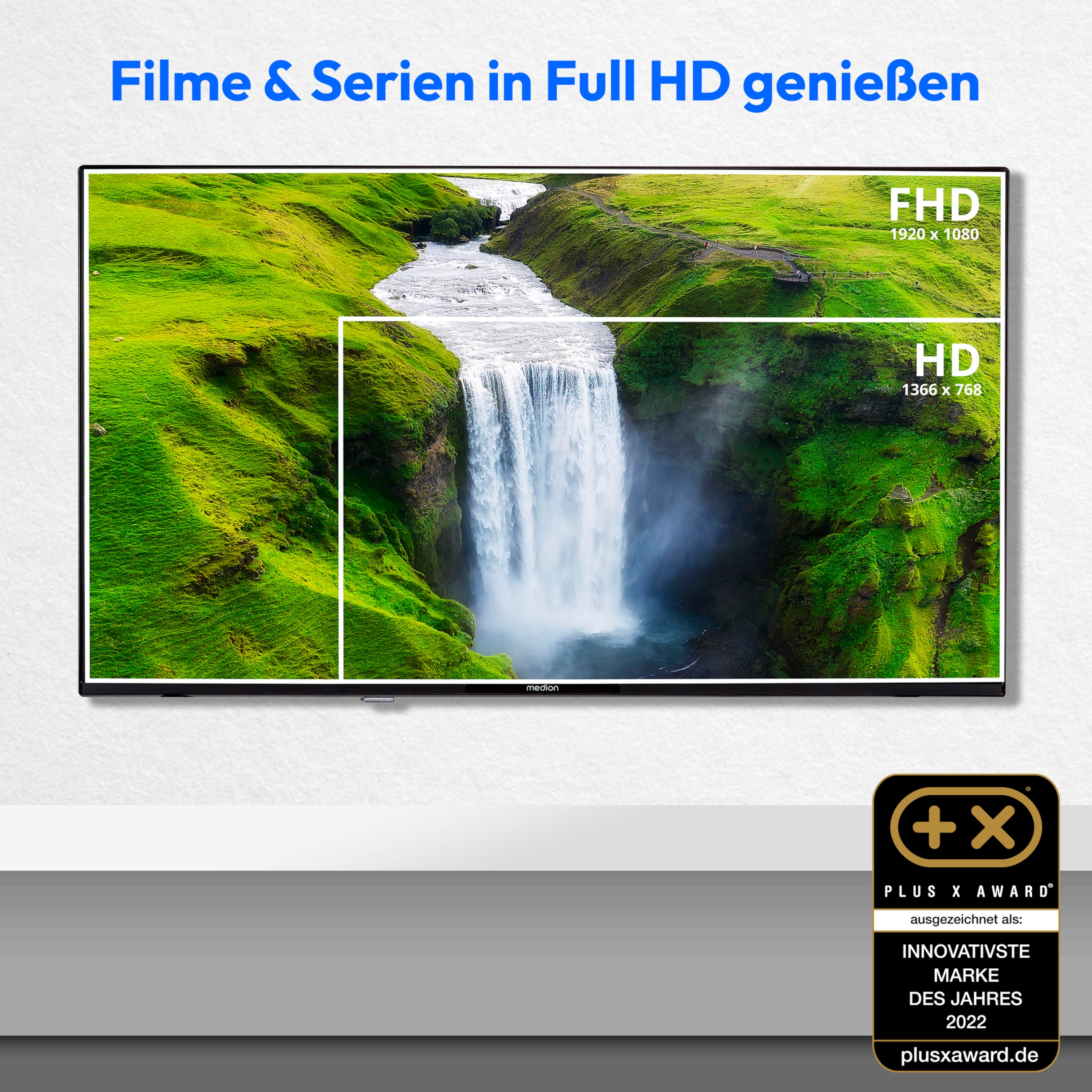 MEDION® LIFE P14031 (MD 29242) Android TV™, 100,3 cm (40''), Full HD Display, PVR ready, Bluetooth®, Netflix, Amazon Prime Video