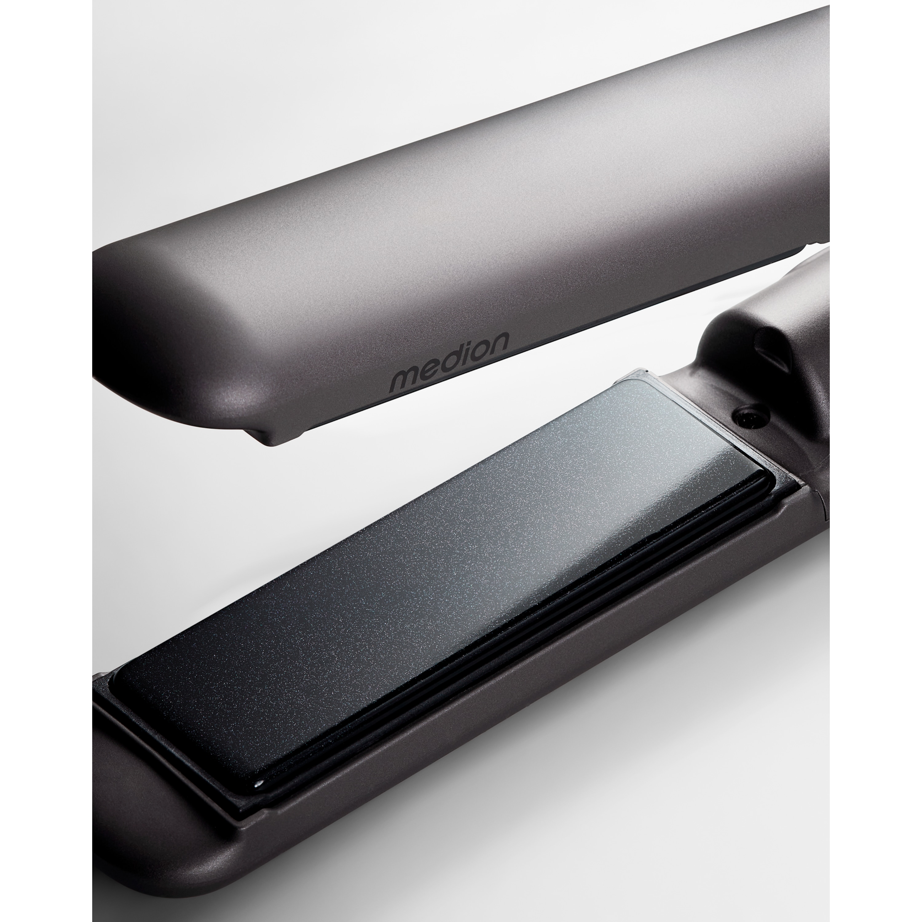 MEDION® LIFE HS2 kabelloses Glätteisen, flexible Keramik-/Turmalin Heizplatten mit Temperatursensor, Display mit Temperatur- und Akkuanzeige, 5 regelbare Hitzestufen (165° - 210°)