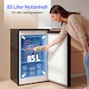 MEDION® LIFE Gefrierschrank MD370018 Schwarz, 85 L Nutzinhalt, 3 Türfächer, manuelle Abtauung, Temperaturbereich 0–5 °C, Energieklasse C, leiser Kompressorbetrieb (39 dB), wechselbarer Türanschlag