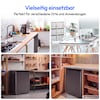 MEDION® LIFE Kühlschrank mit Eiswürfelfach MD 370033 Anthrazit, 90 L Gesamt-Nutzinhalt (Kühlteil 80 L & Eiswürfelfach 10 L), wechselbarer Türanschlag, geringer Geräuschpegel