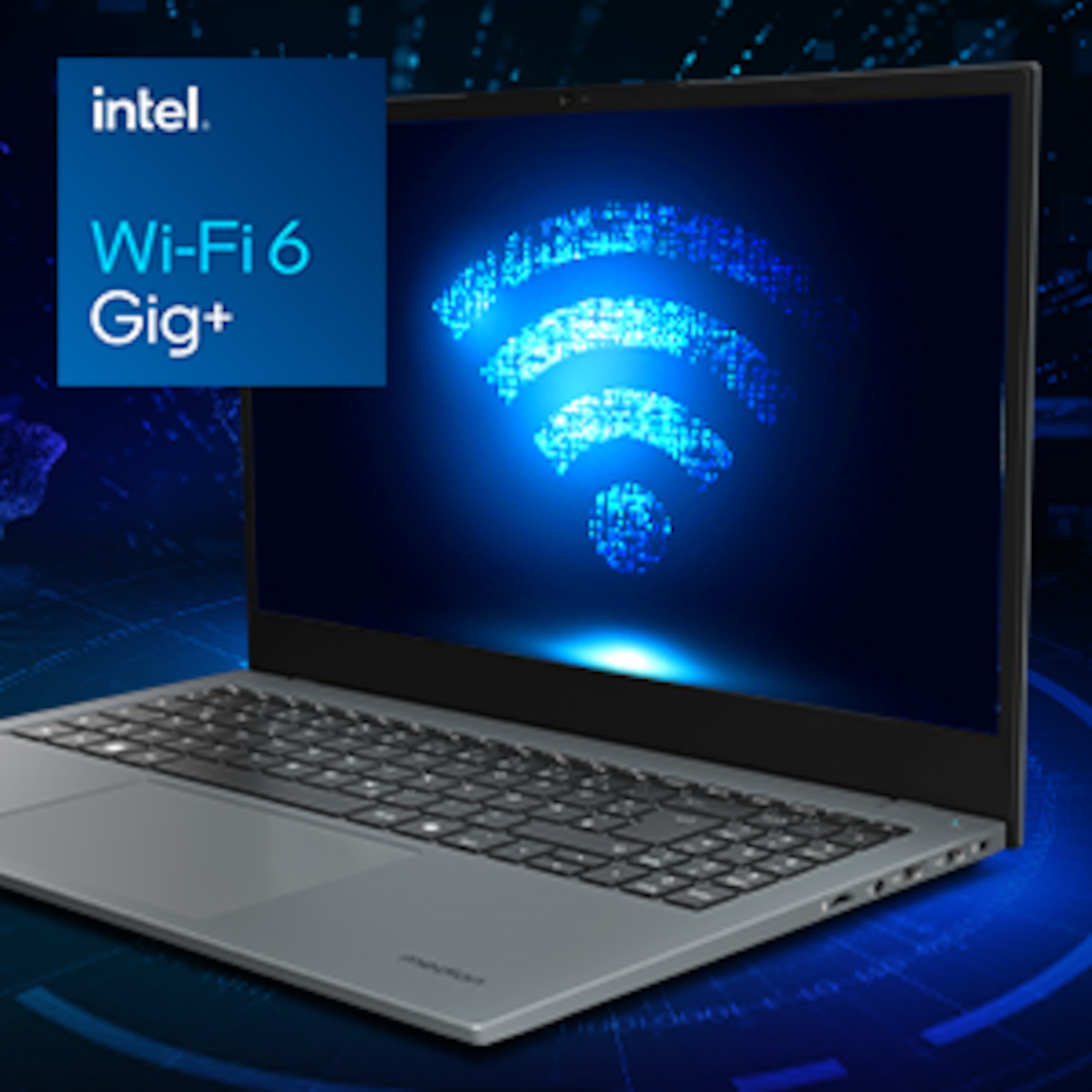 Rýchla Intel® Wi-Fi 6 AX201 Gigabit WLAN s integrovanou funkciou Bluetooth®
