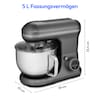 MEDION® LIFE® Digitale Küchenmaschine MD18420, 1.200 W, 8 Geschwindigkeitsstufen, Digitales Sensor-Touch-Display, inkl. Eisschüssel
