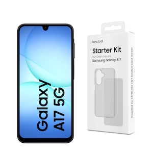 SAMSUNG Galaxy A17 5G, 128 GB, Black (SM-A176B/DS) + Beclad Starter Kit für Samsung Galaxy A17