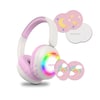 MEDION® LIFE HE-1 Kids Bluetooth Kinderkopfhörer, 3-stufiger Gehörschutz, bis zu 85 Std. Akkulaufzeit, MP3-Player, Bluetooth 5.4, AUX & microSD, LED-Lichtring, austauschbare Designs