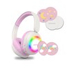 MEDION® LIFE HE-1 Kids Bluetooth Kinderkopfhörer, 3-stufiger Gehörschutz, bis zu 85 Std. Akkulaufzeit, MP3-Player, Bluetooth 5.4, AUX & microSD, LED-Lichtring, austauschbare Designs