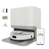 MEDION® Saugroboter mit 3-in-1 Absaugstation X55 SW+, Wischfunktion, rotierende und bewegliche Wischmopps, Lasernavigation, Hinderniserkennung durch Kreuzlinienlaser, starke 10.000 Pa Saugkraft, präzise Kartenerstellung