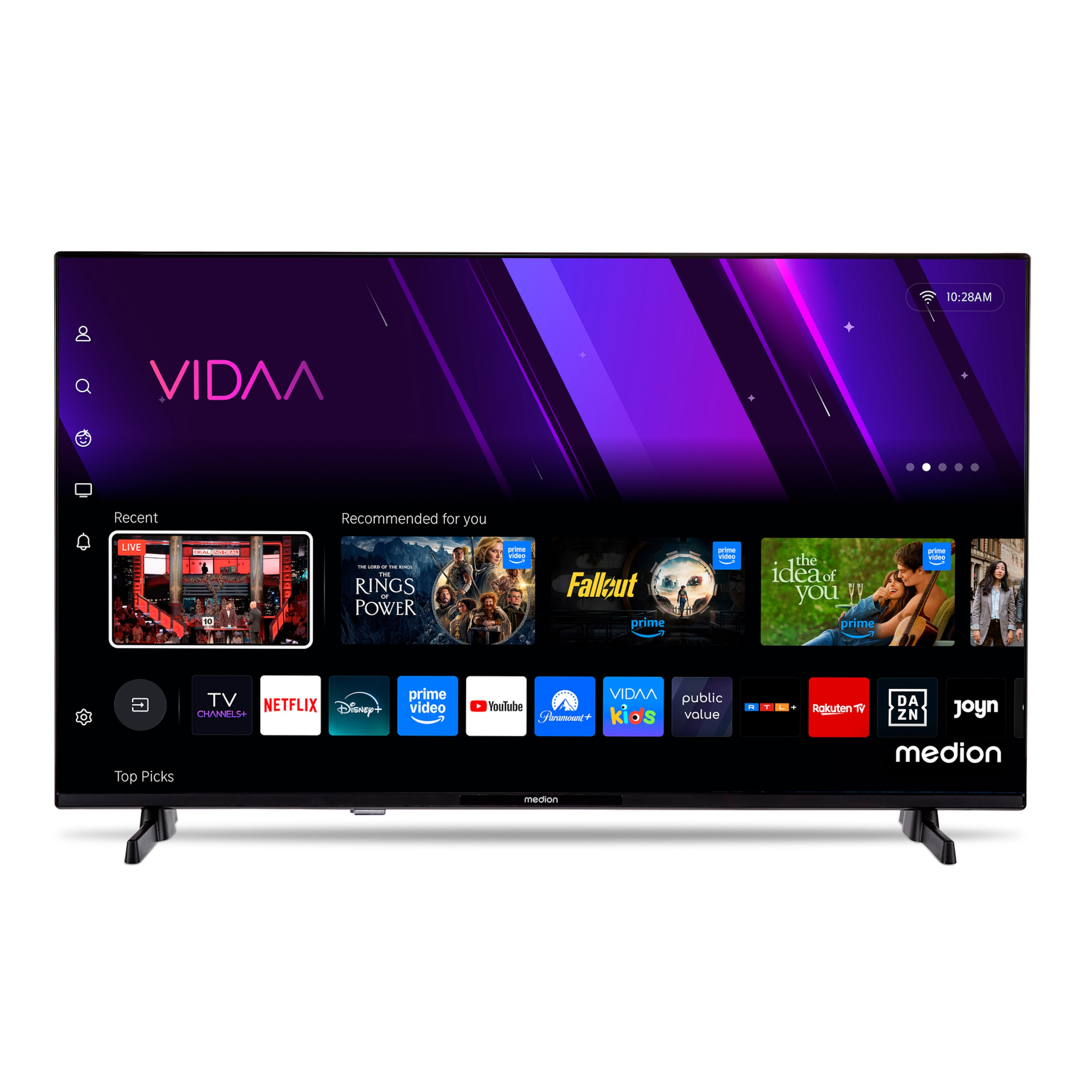 MEDION® LIFE® P8322501 (MD 832101) Smart-TV, 80 cm (32'') FHD Display, HDR, PVR ready, Bluetooth®, VIDAA App Store, NETFLIX, Disney+, Paramount+ & Amazon Prime Video App