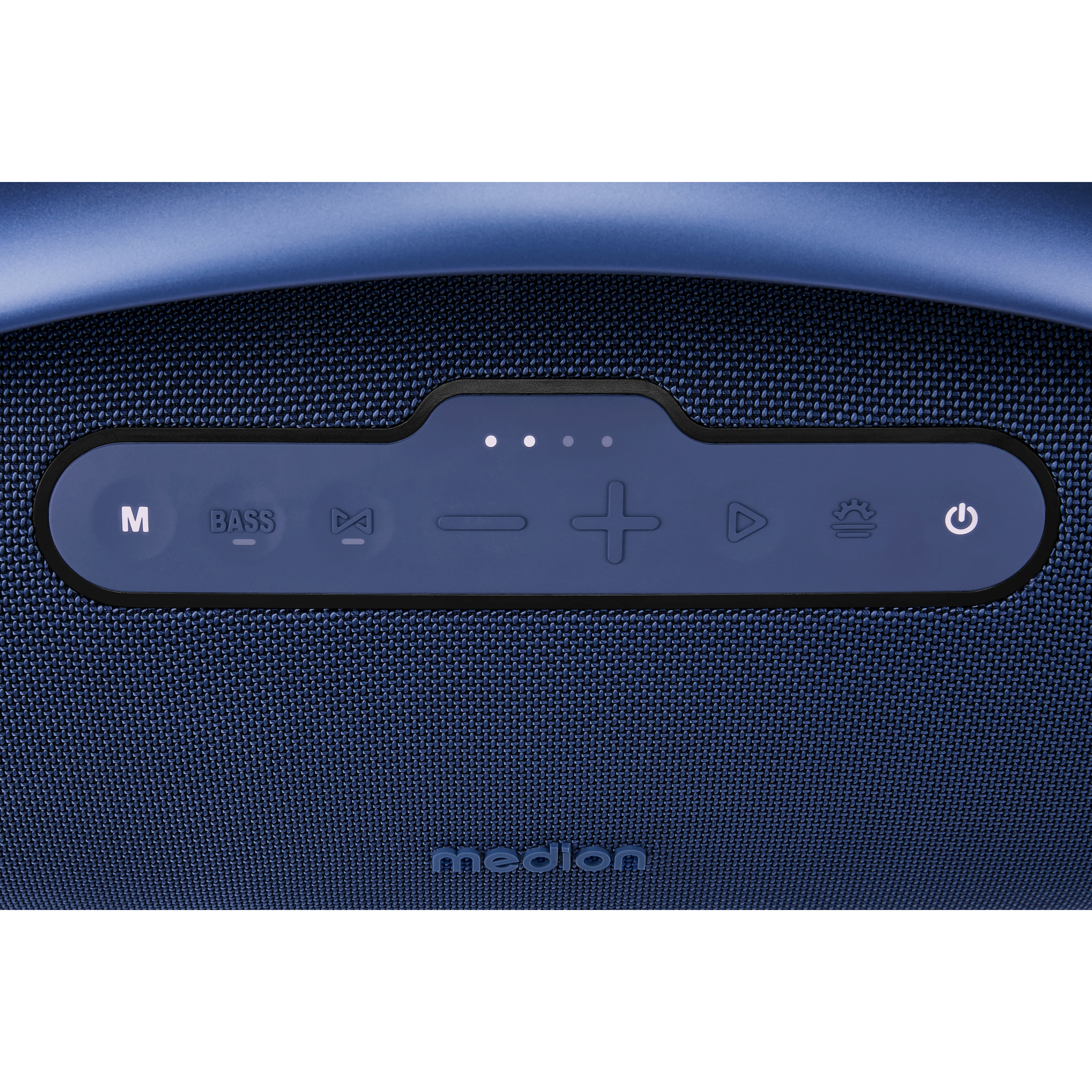 MEDION® LIFE® P61768 Tragbarer Bluetooth® Lautsprecher XL, Dual Illuminated & Lightstrip (RGB-Lichteffekte), Bluetooth® 5.3, integrierter Akku mit bis zu 30 Stunden Laufzeit, robustes & mobiles Design, 2 x 25 W + 50 W RMS