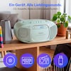 MEDION® LIFE E66476 Tragbare CD-Boombox, CD-Player, Kassettendeck, FM-Radio, USB-MP3-Wiedergabe, 30 Senderspeicher, Batteriebetrieb