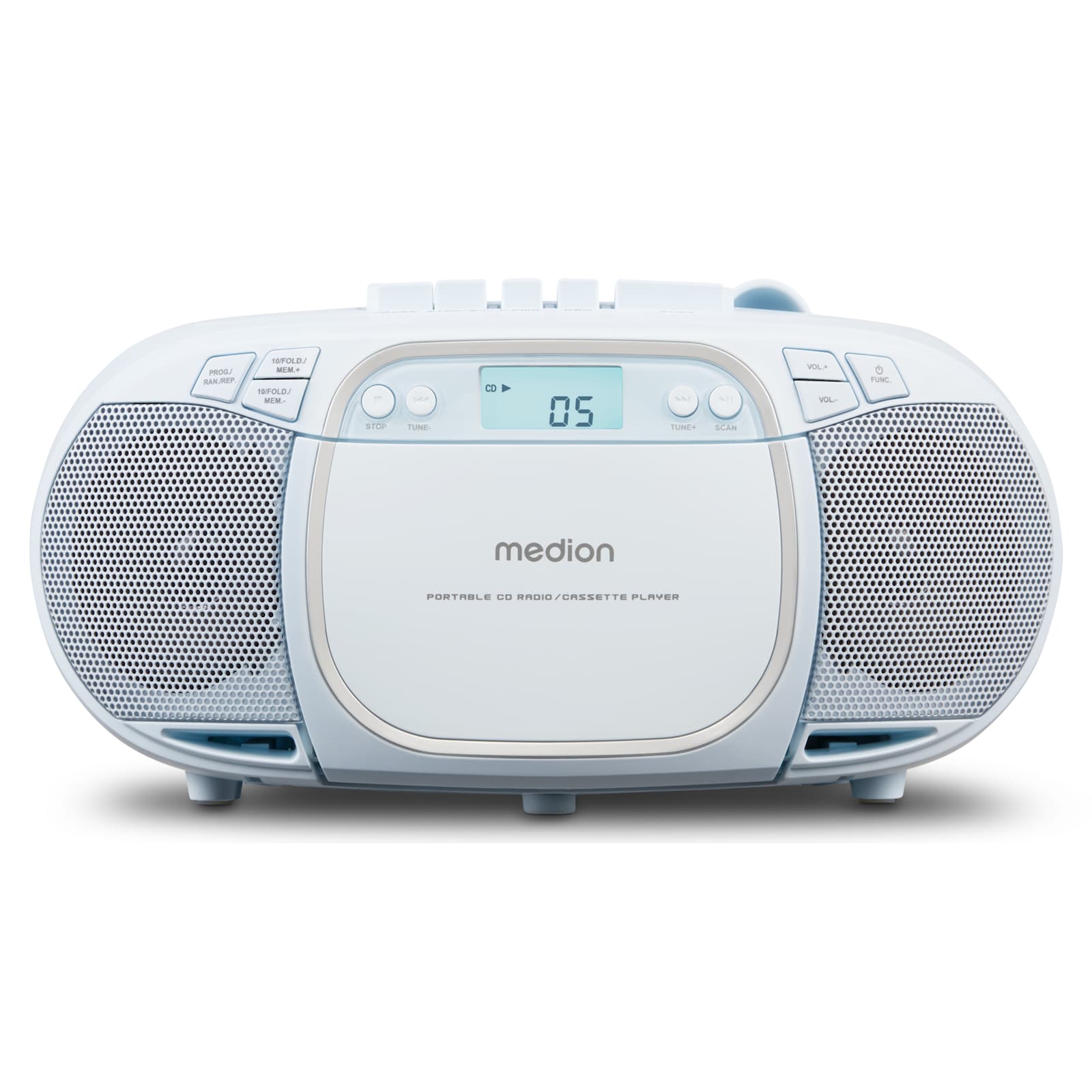 MEDION® LIFE® E66476 CD-/MP3-/Kassettenspieler blau | MEDION.DE