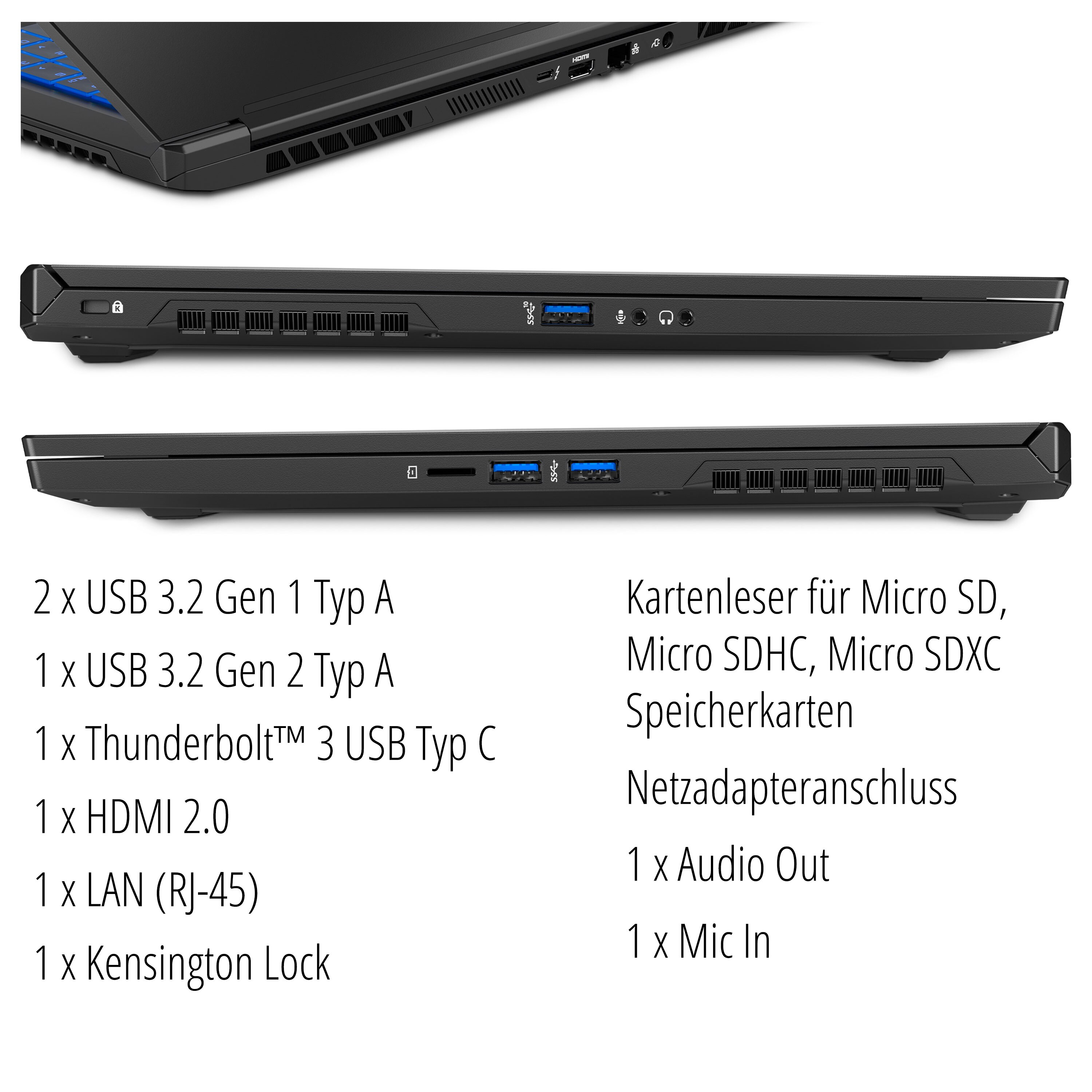 MEDION® ERAZER® Beast X10, Intel® Core™ i7-10750H, Windows 10 Home, 43,9 cm (17,3") FHD Display mit 144 Hz, NVIDIA® GeForce® RTX 2070 SUPER™, 1 TB PCIe SSD, 32 GB RAM, High-End Gaming Notebook (B-Ware)