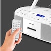 MEDION® LIFE® E64070, CD-Kassetten-Radio mit MP3-Wiedergabe, PLL-UKW Radio, USB Anschluss, CD-R/RW kompatibel, AUX, 2 x 30 W max. Musikausgangsleistung