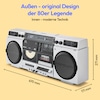 MEDION® LIFE® P66538 Retro-Boombox, DAB+/PLL-UKW Radio, Bluetooth® 5.3 für das Abspielen von Smartphone & Co, CD-Player, Kassettendeck, X-Bass Funktion, 2 x 10 W RMS