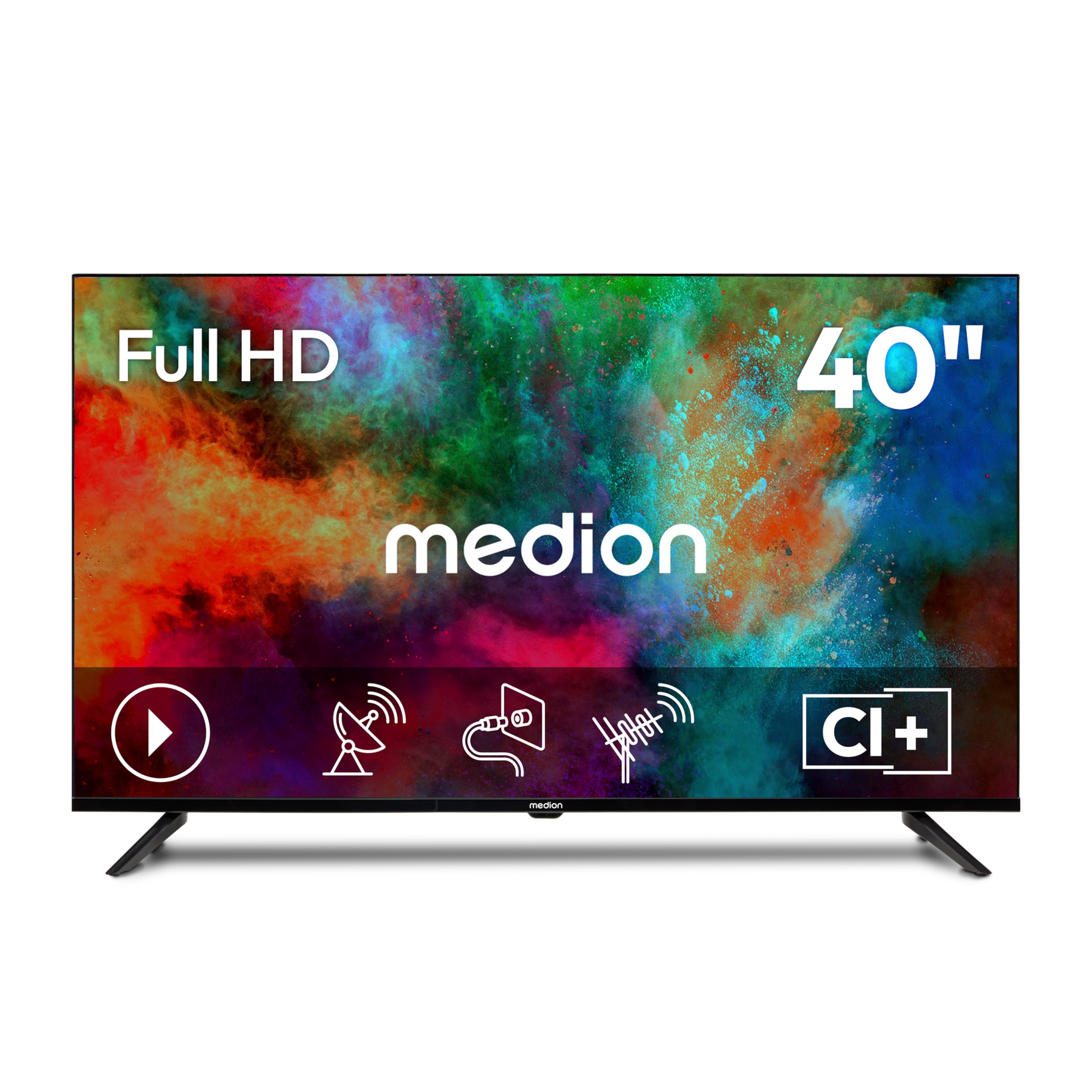 MEDION® LIFE MD 840002 TV, 100,3 cm (40''), Full HD, HD Triple Tuner, integrierter Mediaplayer, CI+ Schnittstelle