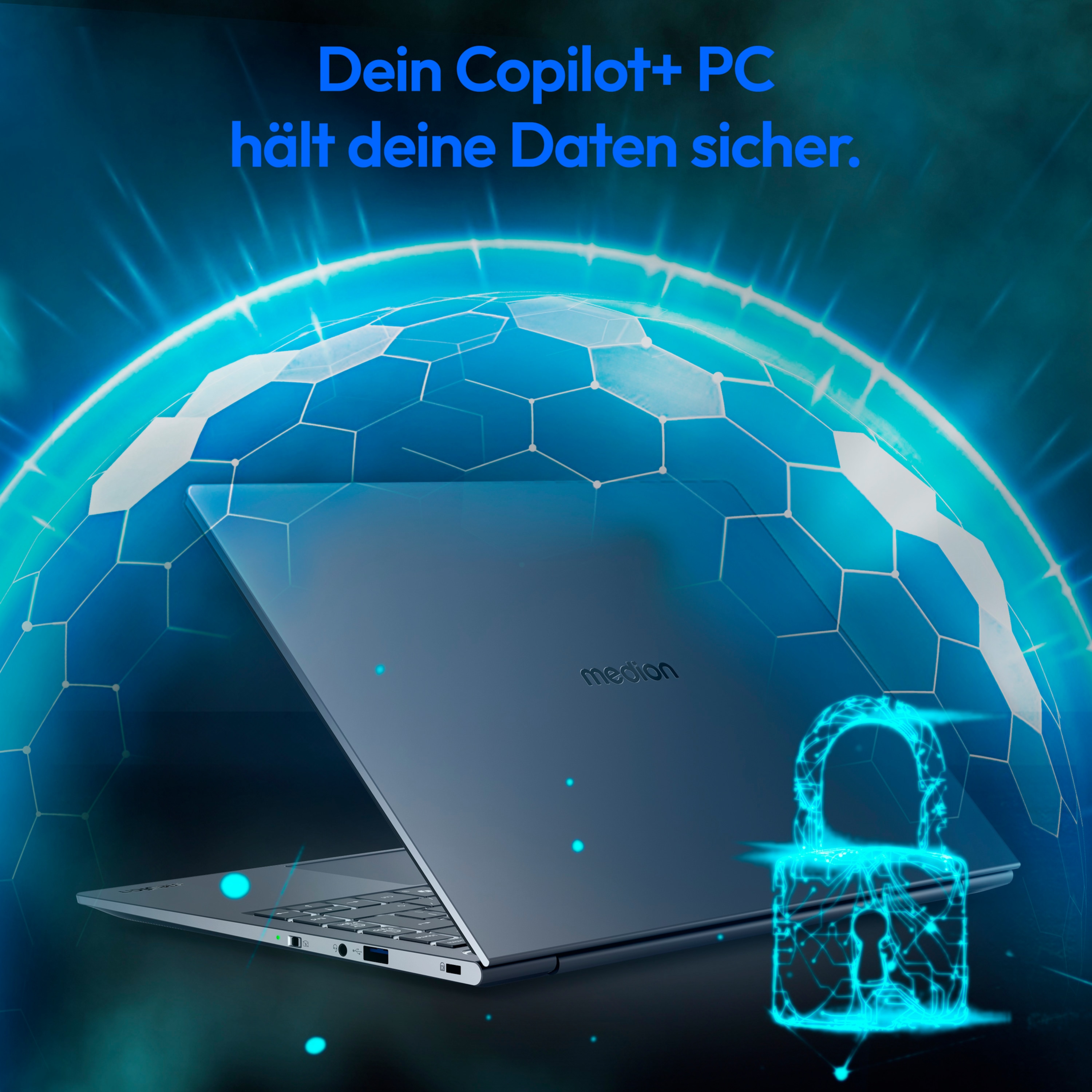 MEDION® SPRCHRGD 14 S2; Copilot+ PC, Intel® Core™ Ultra 7 258V , Windows 11 Home, 35,56 cm (14“) 2,8K Display, 1 TB SSD, 32 GB RAM