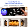 MEDION® LIFE® P25 XXL Flex M Heißluftfritteuse MD100057 weiß, 100 Rezepte in der Life+ App, 2 separate Garzonen, 10 Automatikprogramme, 10,8 L Gesamt-Nutzinhalt, 3.040 Watt, Temperatur einstellbar bis 200 °C