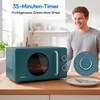 MEDION® LIFE® Retro-Mikrowelle MD 100119, 800 W Leistung, Grillfunktion, 20 L kompakt, 5 Mikrowellenstufen, Auftaufunktion, Timerfunktion, stilvolles Retro-Design