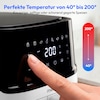 MEDION® LIFE Heißluftfritteuse MD100056, 7,2 L Gesamtvolumen, 10 Automatikprogramme, Edelstahl-Heizelement, digitales Sensor-Touch-Display, Temperatur 40–200 °C, ILAG SP-800 Beschichtung