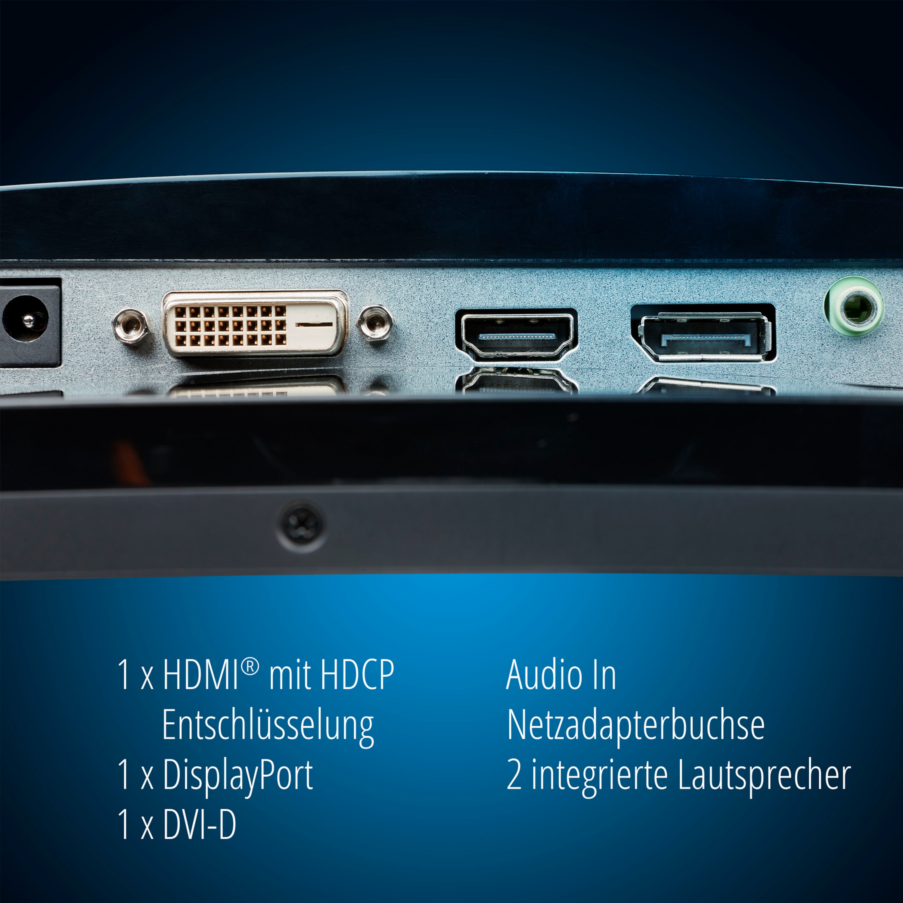 MEDION® ERAZER® X52773 Curved Widescreen Monitor, 68,6 cm (27''), QHD Display, 144Hz, 1ms Reaktionszeit, HDMI® Anschluss, DisplayPort, integrierte Lautsprecher