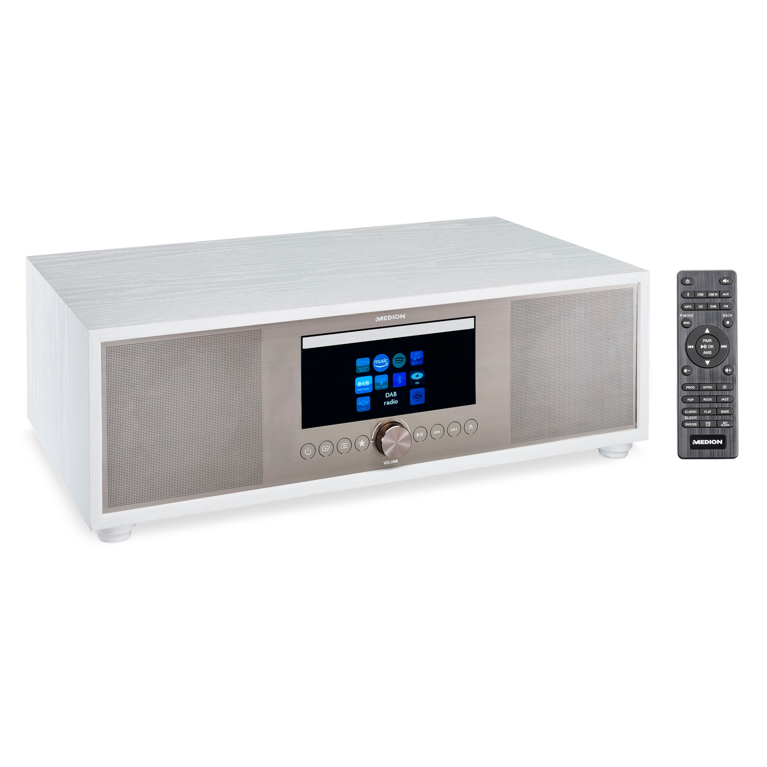 MEDION P66024 All in One Audio System Bluetooth 5.0 USB MP3 AUX CD PLL/UKW DAB+ 