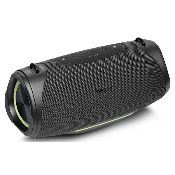 MEDION® LIFE P61762 Tragbarer Bluetooth® Lautsprecher L anthrazit, Dual Illuminated & Lightstrip (RGB-Lichteffekte), Bluetooth® 5.3, integrierter Akku mit bis zu 47 Stunden Laufzeit, robustes & mobiles Design, 2 x 25 W RMS