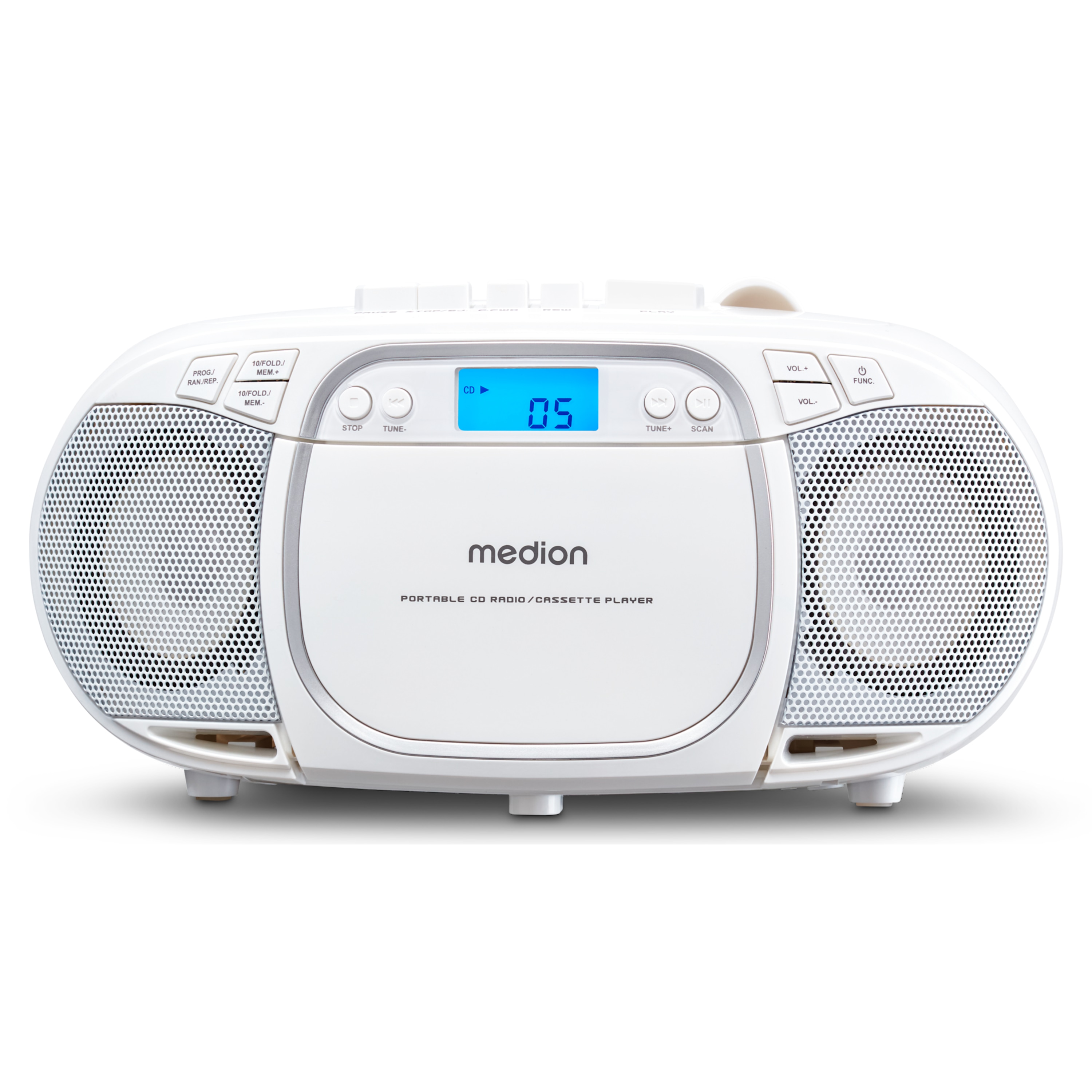 MEDION® LIFE® E66476 CD-/MP3-/Kassettenspieler weiss | MEDION.DE