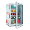 MEDION® Réfrigérateur à boissons MD 37683 | capacité 115 L | éclairage intérieur LED | 39 dB | pose libre | pieds réglables en hauteur à l'avant | Impression sur film : cocktails