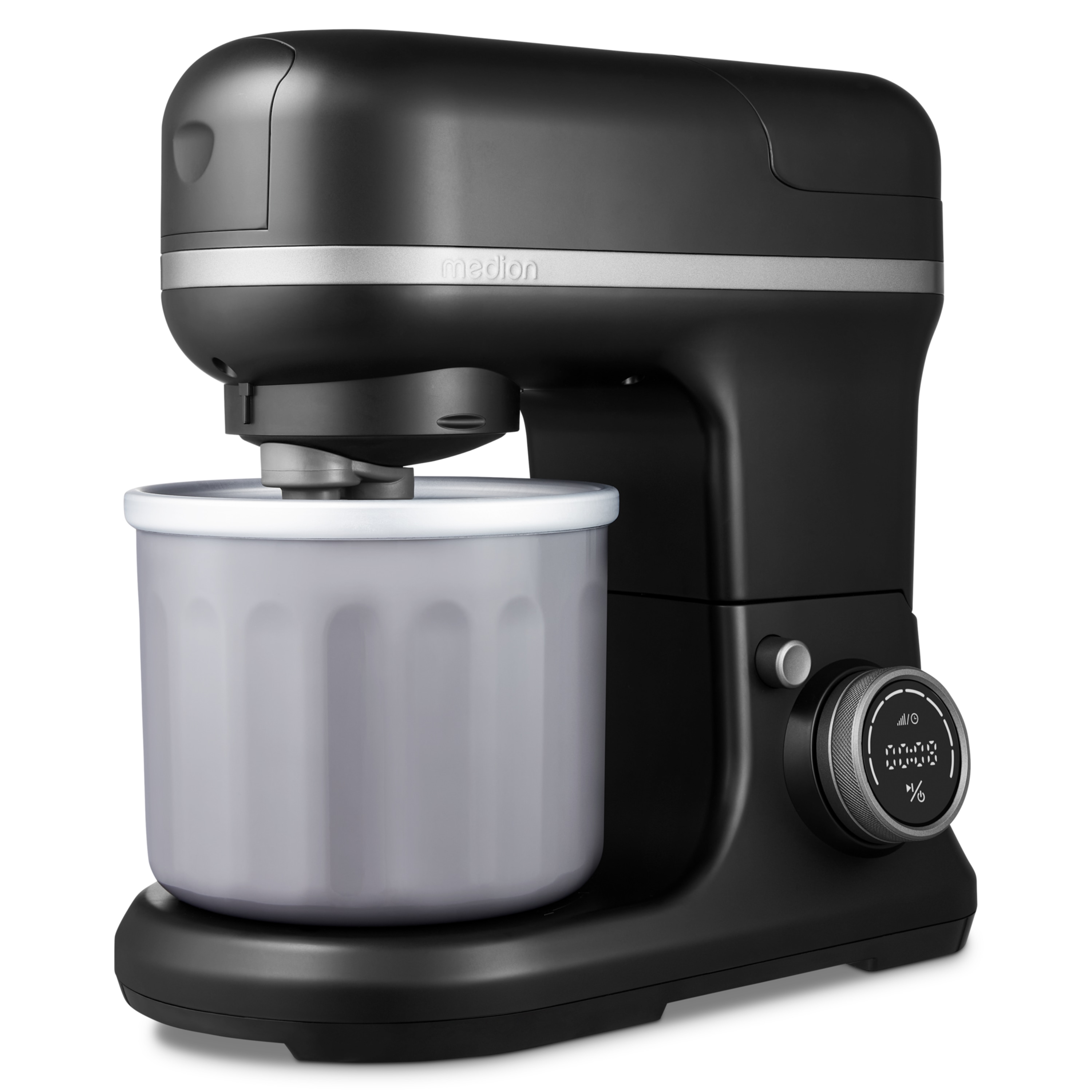 MEDION® LIFE® 4-in-1 Digitale Küchenmaschine MD18440, 1.200 W, 8 Geschwindigkeitsstufen, Digitales Sensor-Touch-Display, umfangreiches Zubehör