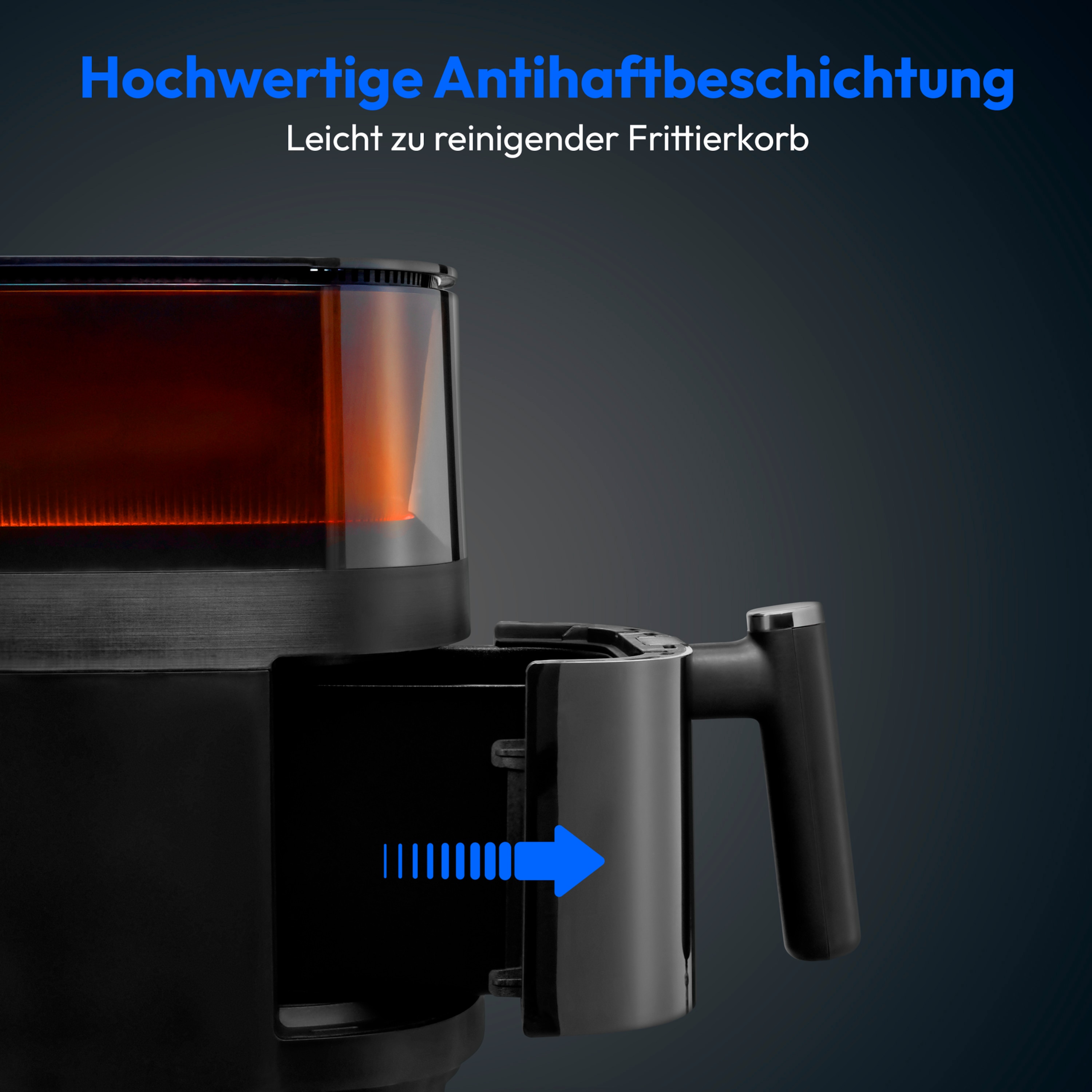MEDION® LIFE® X10 XL Heißluftfritteuse MD 11780, 100 Rezepte in der Life+ App, innovative Wassersprayfunktion, 10 Automatikprogramme, ca. 5 L Korbvolumen, Temperatur einstellbar bis 230 °C