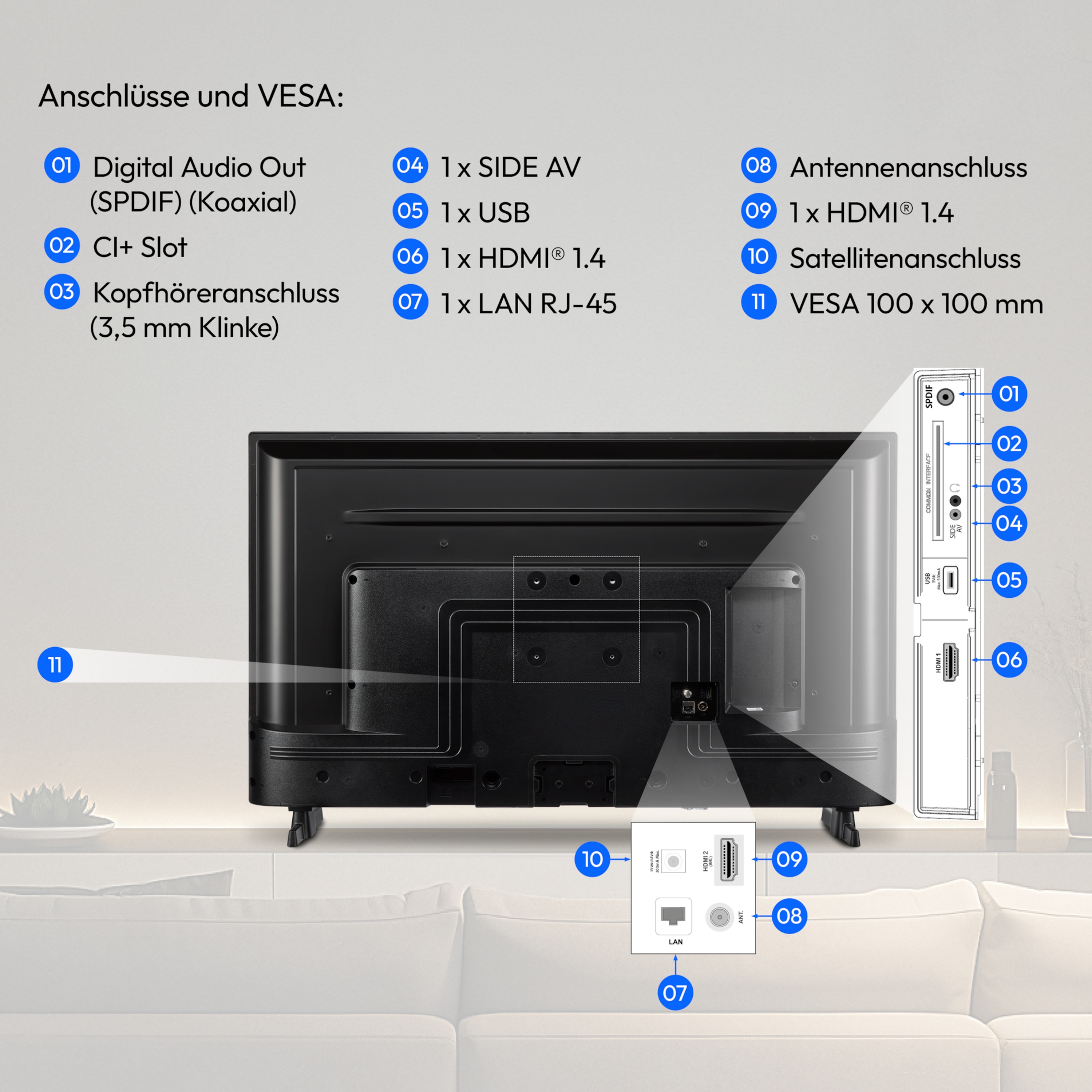 MEDION® LIFE MD 840100 Android TV™, 100,3 cm (40''), Full HD Display, PVR ready, Bluetooth®, Netflix, Amazon Prime Video, Micro Dimming