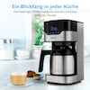 MEDION® LIFE® Kaffeemaschine mit Thermoskanne MD 18458, Timer-Funktion, Tropf-Stopp, 900 Watt, 1,1 Liter Fassungsvermögen, Aromawahlschalter