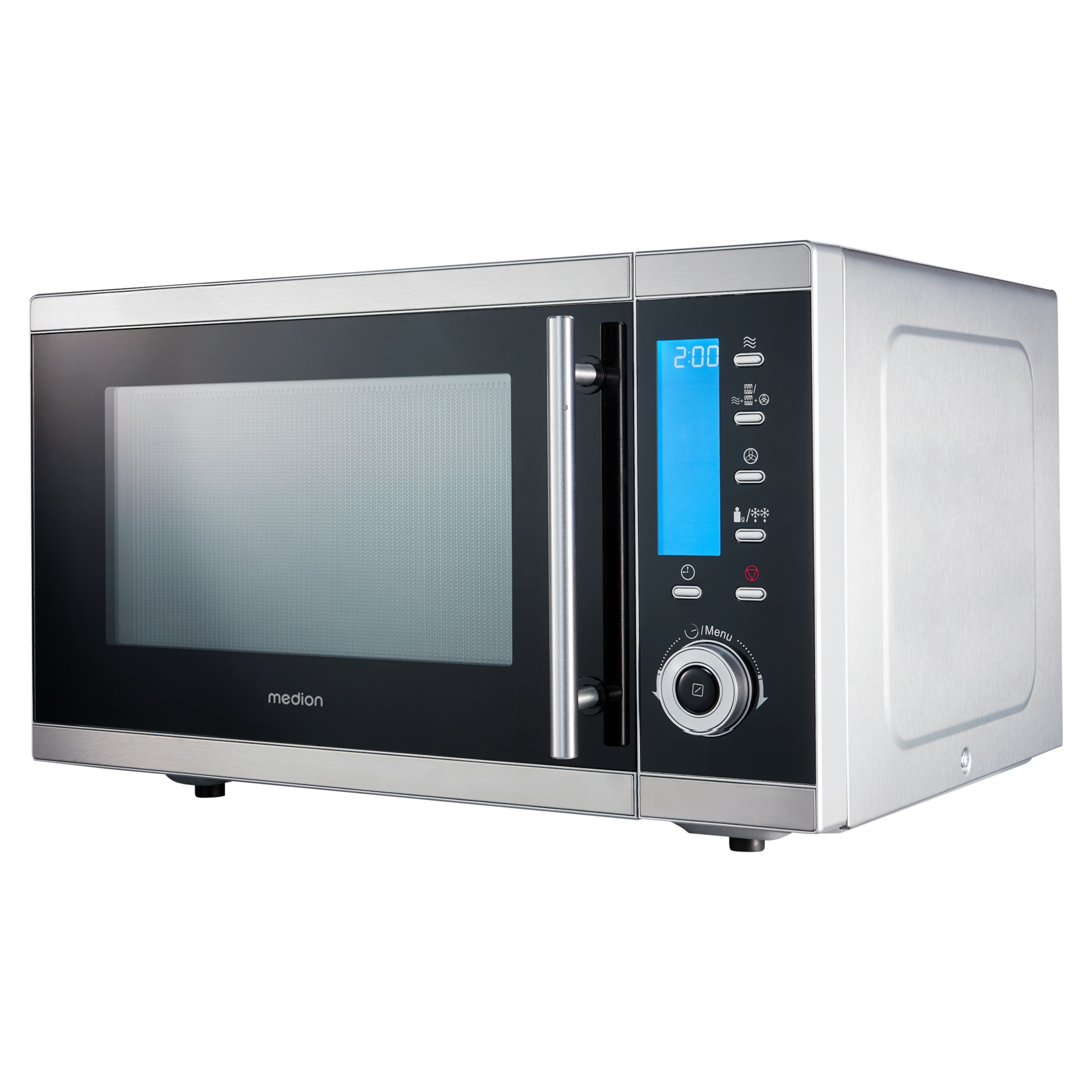 MEDION® LIFE® 4in1 Mikrowelle MD 15501, Kombination aus Mikrowelle, Ofen und Doppelgrill, 10 Automatikprogramme, 25 L Garinnenraum